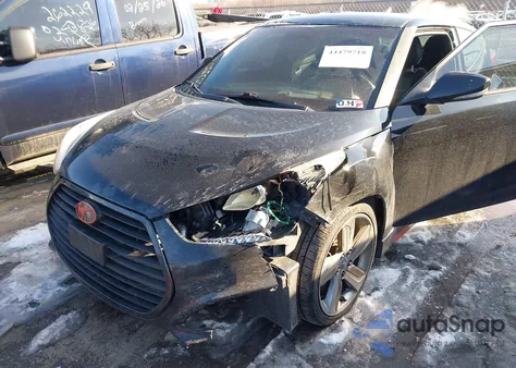 2014 Hyundai Veloster Turbo W/Black from USA, damaged, VIN KMHTC6AE1EU189416